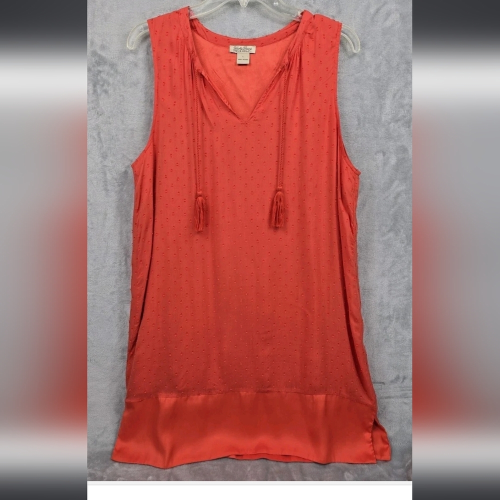 Lucky Brand Orange Sleeveless Mini Dress